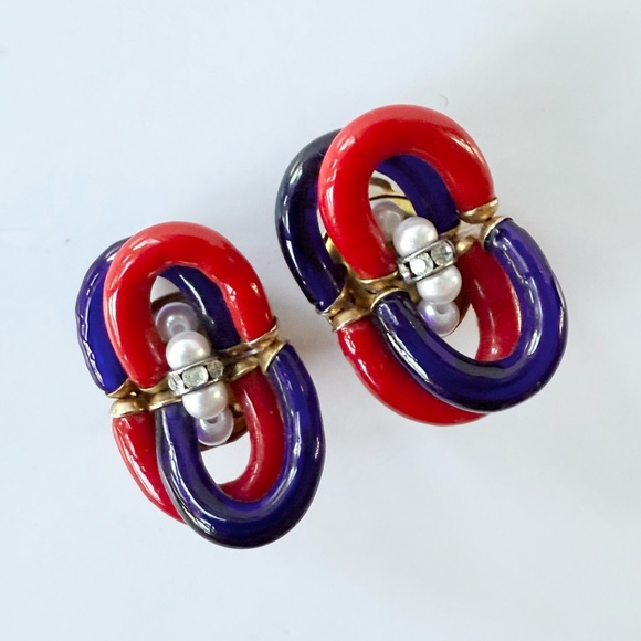 Vintage 1960s Chanel Murano Glass & Faux Pearl Earrings by Archimede Seguso